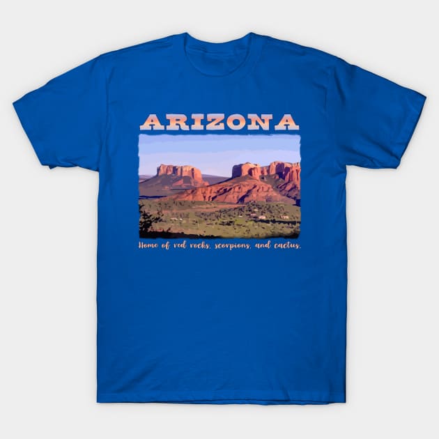 Arizona, Scenic with Red Rocks T-Shirt by jdunster